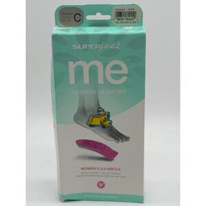 Superfeet Me Womens 3/4 Insole C 6.5-8 Instant Support & All-Day Comfort
